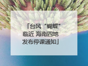 台风“蝴蝶”临近 海南四地发布停课通知