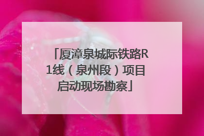 厦漳泉城际铁路R1线（泉州段）项目启动现场勘察