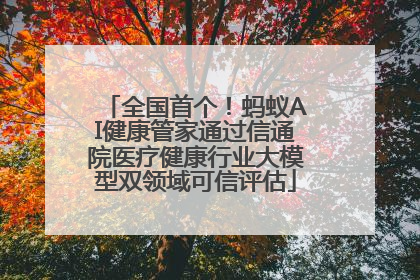 全国首个！蚂蚁AI健康管家通过信通院医疗健康行业大模型双领域可信评估