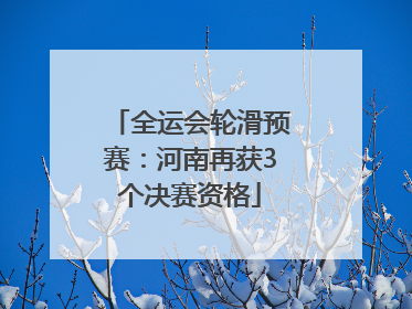 全运会轮滑预赛：河南再获3个决赛资格