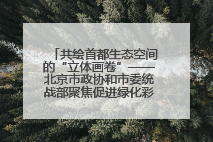共绘首都生态空间的“立体画卷”——北京市政协和市委统战部聚焦促进绿化彩化美化生态空间建设联合协商议政