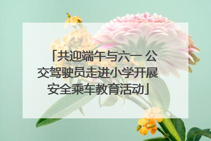 共迎端午与六一 公交驾驶员走进小学开展安全乘车教育活动