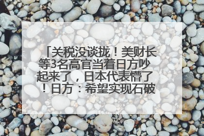 关税没谈拢！美财长等3名高官当着日方吵起来了，日本代表懵了！日方：希望实现石破茂与特朗普的会晤