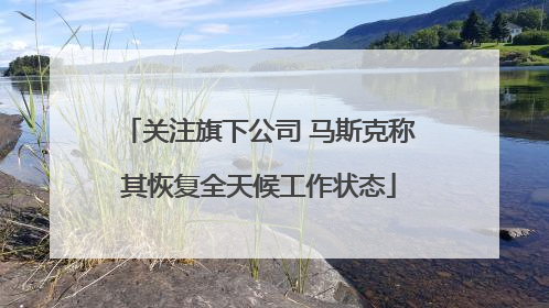 关注旗下公司 马斯克称其恢复全天候工作状态