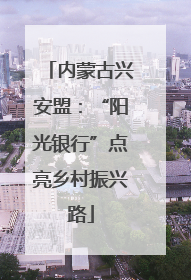 内蒙古兴安盟：“阳光银行”点亮乡村振兴路
