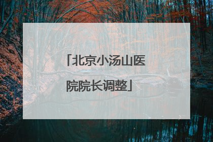 北京小汤山医院院长调整