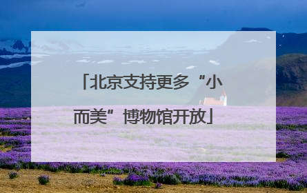 北京支持更多“小而美”博物馆开放