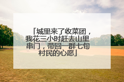 城里来了收菜团，我花三小时赶去山里串门，带回一群七旬村民的心愿