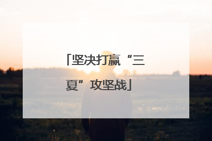 坚决打赢“三夏”攻坚战