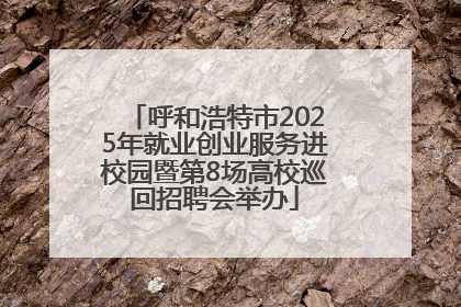 呼和浩特市2025年就业创业服务进校园暨第8场高校巡回招聘会举办