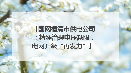 国网福清市供电公司：精准治理电压越限，电网升级“再发力”