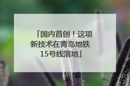 国内首创！这项新技术在青岛地铁15号线落地