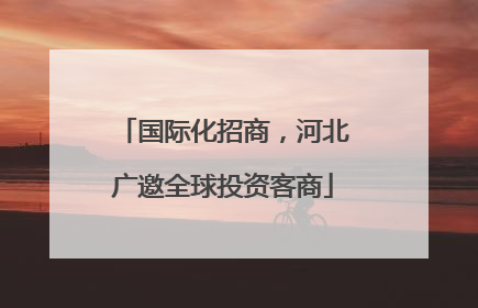 国际化招商，河北广邀全球投资客商
