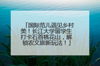 国际范儿遇见乡村美！长江大学留学生打卡石首桃花山，解锁农文旅新玩法！