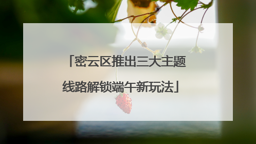 密云区推出三大主题线路解锁端午新玩法