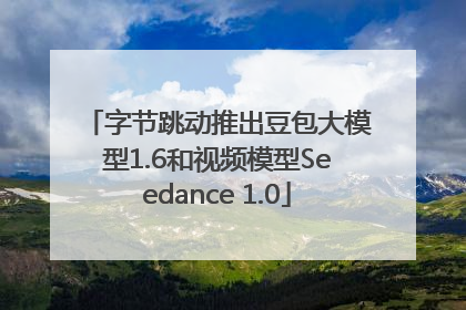 字节跳动推出豆包大模型1.6和视频模型Seedance 1.0