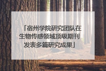 宿州学院研究团队在生物传感领域顶级期刊发表多篇研究成果