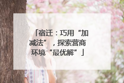 宿迁：巧用“加减法”，探索营商环境“最优解”