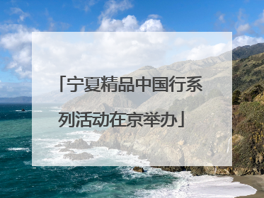 宁夏精品中国行系列活动在京举办