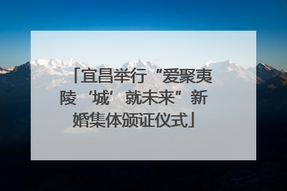 宜昌举行“爱聚夷陵‘城’就未来”新婚集体颁证仪式
