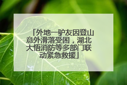 外地一驴友因登山意外滑落受困，湖北大悟消防等多部门联动紧急救援