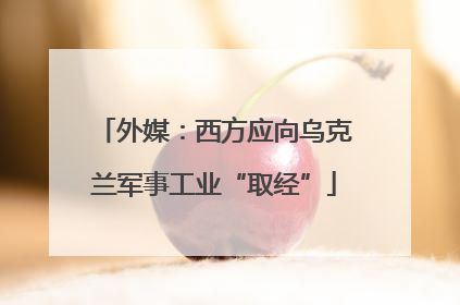 外媒：西方应向乌克兰军事工业“取经”