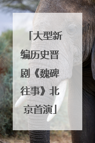 大型新编历史晋剧《魏碑往事》北京首演