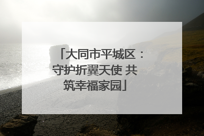 大同市平城区：守护折翼天使 共筑幸福家园