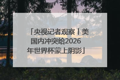 央视记者观察丨美国内冲突给2026年世界杯蒙上阴影