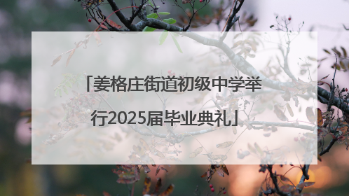 姜格庄街道初级中学举行2025届毕业典礼