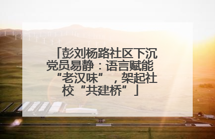 彭刘杨路社区下沉党员易静：语言赋能“老汉味”，架起社校“共建桥”