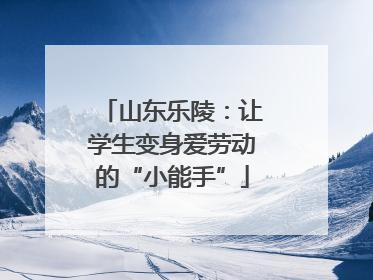 山东乐陵：让学生变身爱劳动的“小能手”