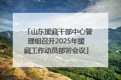 山东援藏干部中心管理组召开2025年援藏工作动员部署会议