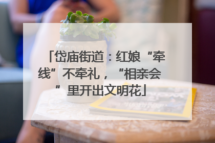 岱庙街道：红娘“牵线”不牵礼，“相亲会”里开出文明花