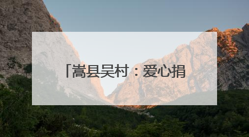嵩县吴村：爱心捐赠情暖“六一”