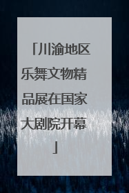 川渝地区乐舞文物精品展在国家大剧院开幕