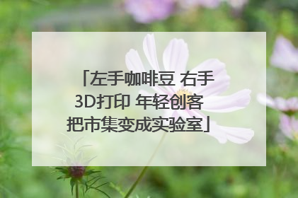 左手咖啡豆 右手3D打印 年轻创客把市集变成实验室