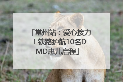 常州站：爱心接力！铁路护航10名DMD患儿启程