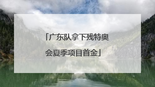 广东队拿下残特奥会夏季项目首金