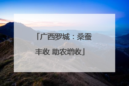 广西罗城：桑蚕丰收 助农增收