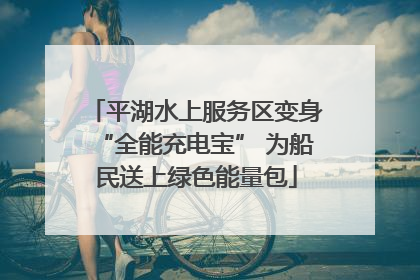 平湖水上服务区变身“全能充电宝” 为船民送上绿色能量包