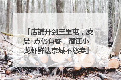 店铺开到三里屯，凌晨1点仍有客，潜江小龙虾鲜达京城不愁卖