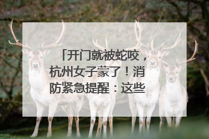 开门就被蛇咬，杭州女子蒙了！消防紧急提醒：这些方法都不靠谱！