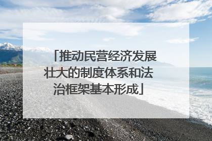 推动民营经济发展壮大的制度体系和法治框架基本形成