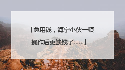 急用钱，海宁小伙一顿操作后更缺钱了……