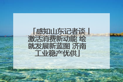 感知山东记者谈丨激活消费新动能 绘就发展新蓝图 济南工业稳产优供
