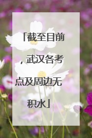 截至目前，武汉各考点及周边无积水