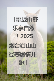 挑战山野 乐享自然！2025烟台岿山山径赛燃情开跑