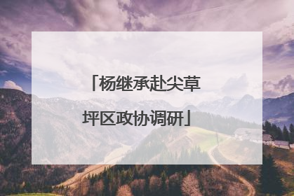 杨继承赴尖草坪区政协调研