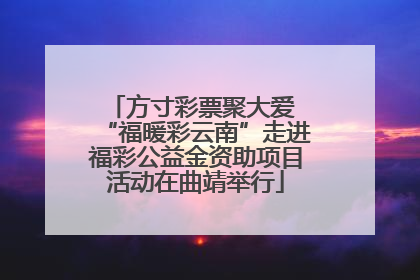 方寸彩票聚大爱 “福暖彩云南”走进福彩公益金资助项目活动在曲靖举行